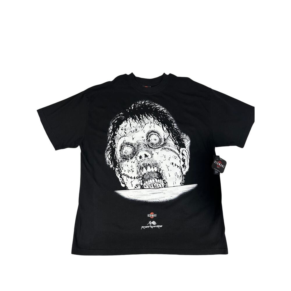 NWT Civil Regime Uzumaki Graphic Black Cotton T-Shirt-Size Large
